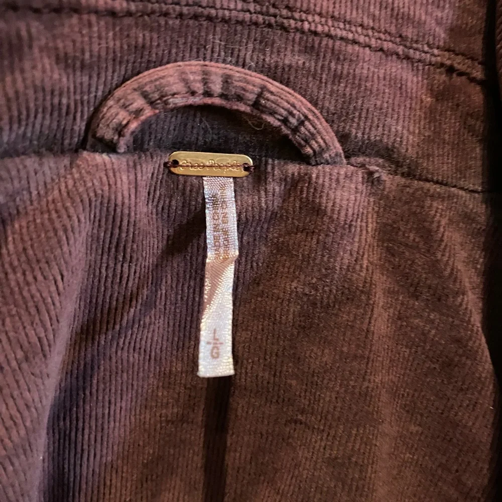 Free People Byron Corduroy Blazer in Mulberry - Picture 7 of 8